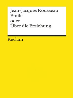 cover image of Emile oder Über die Erziehung